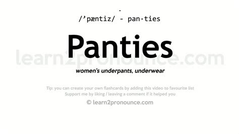 panties pronunciation|panties, n. meanings, etymology and more .